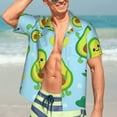 thumbnail image 7 of Disketp Hawaiian Shirts For Men,Cartoon Avocado Print Mens Casual Short Sleeve Button Down Shirts Beach Shirt, 7 of 7