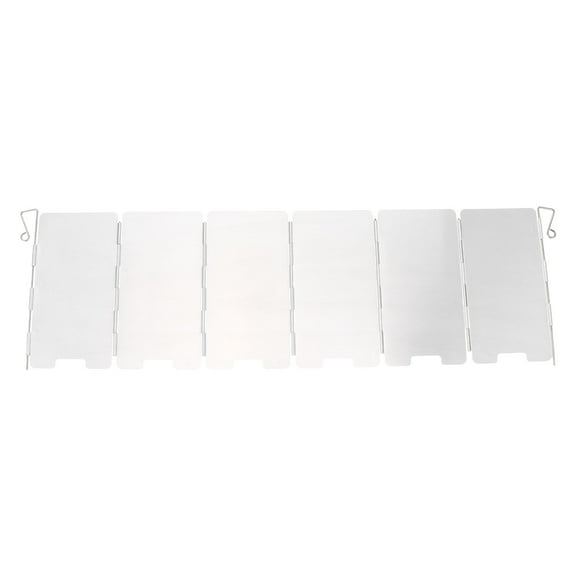 FRCOLOR  Stove Windscreen Outdoor Windshield Camping Burner Portable Silver