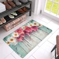 thumbnail image 3 of MKHERT Summer Colorful Daisy Flowers on Vintage Wooden Background Doormat Rug Home Decor Floor Mat Bath Mat 30x18 inch, 3 of 3