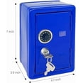 thumbnail image 2 of Kids' Safe Piggy Bank, Metal Safe with Key, Money Saving Box for Children, Boys Girls Best Giftoney Banks (Blue, One Size), 2 of 6