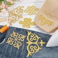 thumbnail image 4 of 18 Pcs 9 Styles Golden Embroidery Flower Patches Iron on/Sew on Golden Floral Lace Appliques Ethnic Style Patches Sewing Craft Decoration for Clothes Decoration and DIY Craft, 4 of 6