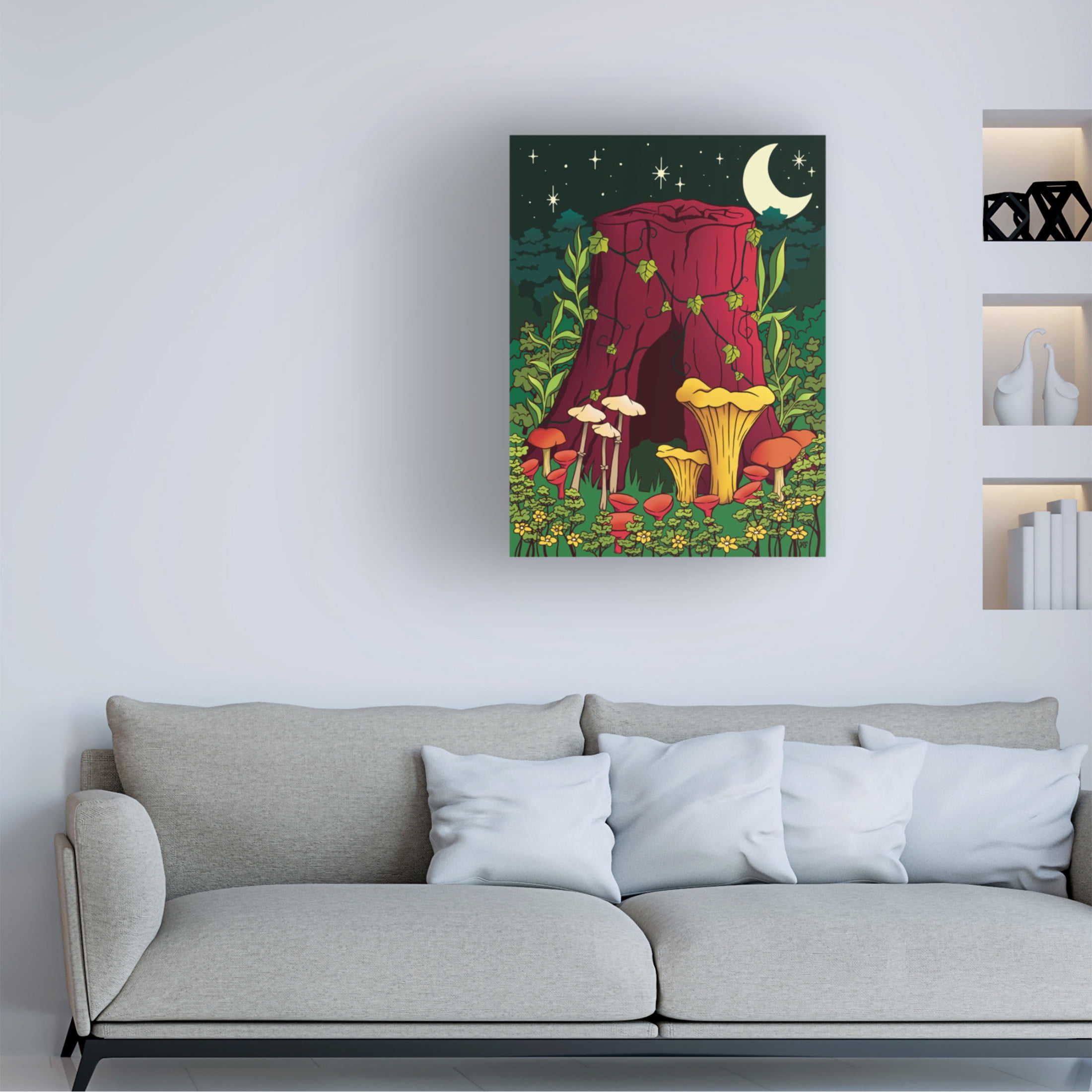 Canvas Wall Art - Rachel Feirman 'Enchanted Tree Trunk' Wall Art for Living Room, Bedroom, or Office Décor by Trademark Fine Art - 24 x 32 Inches
