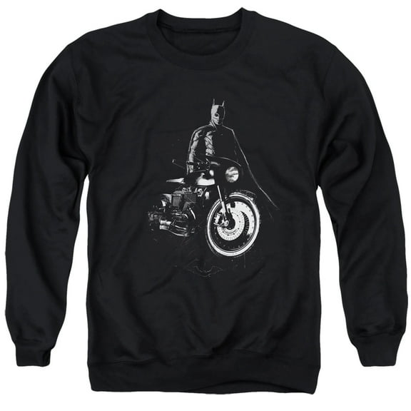 The Batman (2022) And His Motorcycle Unisex Adult Crewneck Sweatshirt