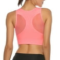 thumbnail image 6 of Audhol Bras for Women High Neck Sports Bra for Women Longline Full Coverage Sports Bras Medium Impact Padded Workout Crop Tops for Yoga Gym Sports Bras for Women Pink L, 6 of 8