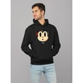 thumbnail image 2 of Plaid Monkey Surprise - Retro Animal Emoji Design Men's Hoodie, 2 of 4