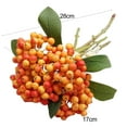 thumbnail image 5 of HEVIRGO 10 Pcs Artificial Flower Fake Berry Branch Plastic DIY Wedding Bouquets Party Home Decor Fake Flower for Hotel,Orange, 5 of 7