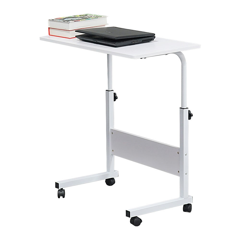 URHOMEPRO Portable Computer Desk, Adjustable Laptop Table w/ Wheels