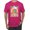 Fuschia, variant on Wild Bobby Sun and Moon Groovy Vintage Daisy Flowers Stars Vintage Men Tee, Maroon, Large