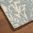 thumbnail image 5 of NICOLE MILLER NEW YORK Mod Damask Chambray Handcrafted Area Rug, 100% Wool Rug, Grey, 5'x7’, 5 of 9