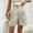 Beige, variant on Women's Comfortable Elastic Waist Wide Leg Shorts Stylish Ruffled Design for Work Casual Outfits with Convenient Pockets