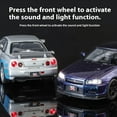 thumbnail image 5 of 1:32 GTR R34 Skyline Supercar Alloy Metal Diecast Car Model Sound & Light Collection of Hobby Models Trendy Ornament Gift, 5 of 10