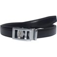 thumbnail image 3 of Marshal Men's Genuine Leather Ratchet Dress Belt With Automatic Buckle Black Buckle6, 44", 3 of 9