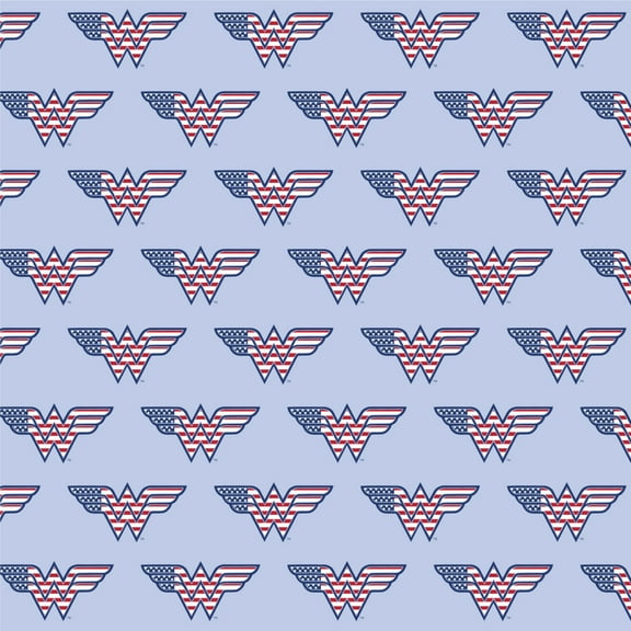 Wonder Woman USA American Flag Logo Premium Roll Gift Wrap Wrapping Paper