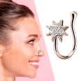 thumbnail image 4 of Aros nasales falsos de cristal de 18 g con clip, sin perforar. oro rosa, 4 of 7