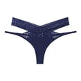 thumbnail image 3 of Womens Thongs Mesh Lace Panties Female Satin Underwear String UnderPants Seamless G String Fashion, S, Blue, 3 of 3