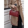 thumbnail image 4 of Genuine Cowhide Leather Women Satchel,Crocodile Embossed Crossbody Shoulder Handbag, 4 of 9