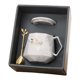 thumbnail image 1 of Taza Taza De Cerámica Taza De Taza De Leche De Té Esmerilado Suave Con Cuchara Y Tapa Para Gris, 1 of 8