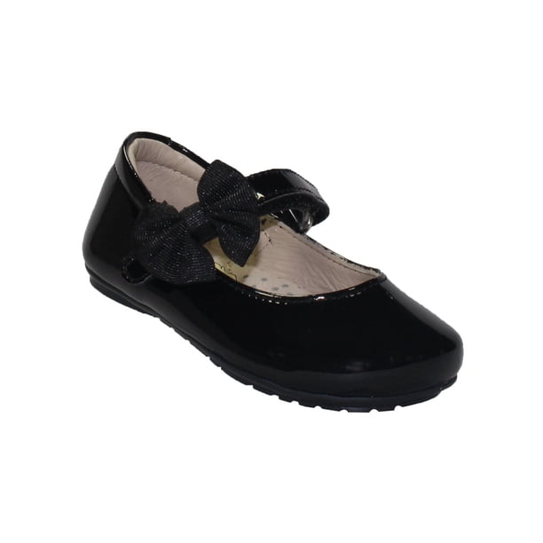 ZAPATOS ESCOLARES ZAPATILLAS COQUETA CASUAL VESTIR NIÑA NEGRO CHAROL 123710C LEON 123710Cp