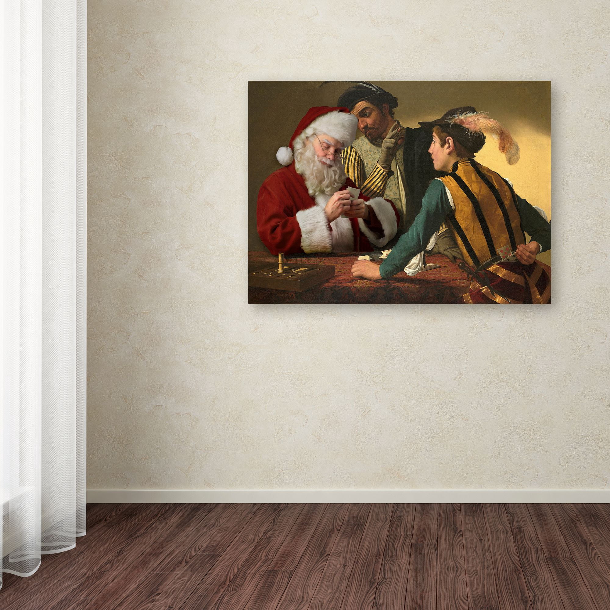 Trademark Fine Art 'Caravaggio-The Cardsharps' Canvas Art by Ed Wheeler
