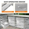 thumbnail image 7 of Danolapsi 18" W x 23" H x 23" D Outdoor Kitchen Drawers, Stainless Steel Outdoor Kitchen Drawers, 3-Layer Flush Mount BBQ Drawers for BBQ Island, Grill Station, 7 of 7