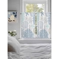 thumbnail image 4 of Blue Coral Coastal Tier Curtains 45 Inches Long, Summer Beach Shell Conch Ocean Window Treatment Curtain Drapes, Window Half Privacy Curtains for Bedroom Bathroom, 42"x45", 2 Panels, 4 of 7