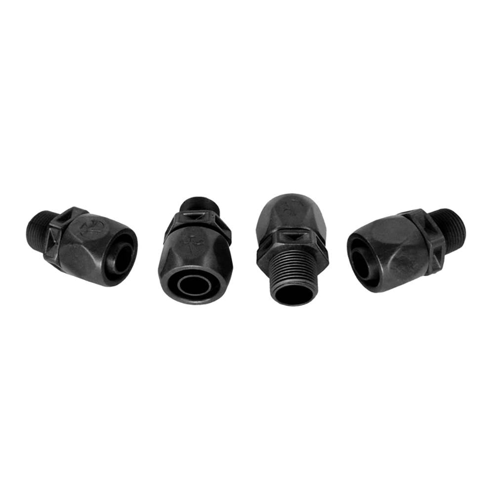 Polaris Pool Black Softube Quick Connect Booster Pump Fitting, 4Pack