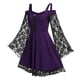thumbnail image 3 of Gothic Dresses For Women Cold Shoulder Butterfly Sleeve Lace Halloween Dress, 3 of 5