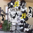 thumbnail image 3 of 10 globos negros con notas musicales, globos de mylar, globos musicales para usar en cumpleaños de los años 80 y 90, decoración de fiesta con temática musical de rock and roll, 3 of 4