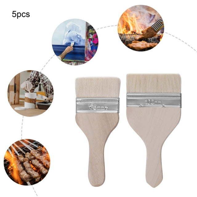 SHZICMY 5pcs 26" House Wall Trim Paint Brush Set Home Exterior or