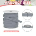 thumbnail image 2 of Uxcell Flat Drawstring Cord Replacement Soft Cotton Hoodie String Cords Dark Grey 12mm x 22 Yd, 2 of 6