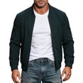 thumbnail image 2 of BRGZLK Mens Lightweight Jacket Stylish Solid Color Long Sleeve Lightweight Ribbed Cuffs Casual Full Zip Coat for Outdoor Casual Hiking Fishing Army Green 4XL, 2 of 7