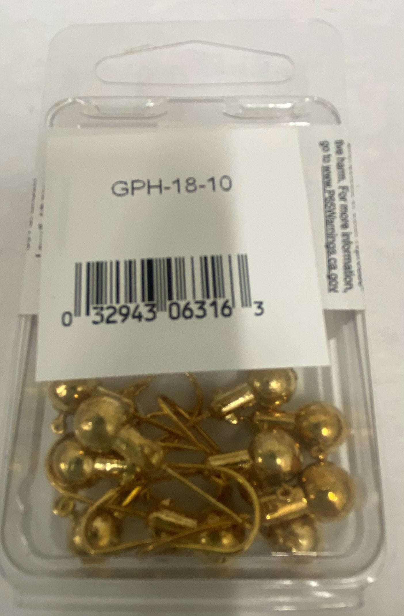 Arkie Lures Plated Jig Heads, Color Gold, Size 1/8 oz.