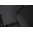 thumbnail image 5 of Chezmoi Collection All Season Oversized Queen Size Down Alternative Comforter - Plush Microfiber Fill - Box Stitch Quilted - Duvet Insert with Corner Tabs (Oversized Queen, Black), 5 of 9