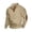 Khaki #0273, variant on Mens Textured Henley Sweater Long Sleeve Button Mock Neck Elbow Patch Casual Knit Pullover Top