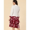 thumbnail image 4 of Conjunto de 2 Piezas Allegra K con Estampado de Lazo para Mujer Rojo S, 4 of 6