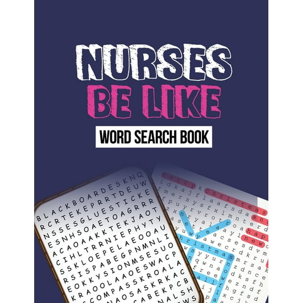 nurse be like word search book word search activity book for nurse
