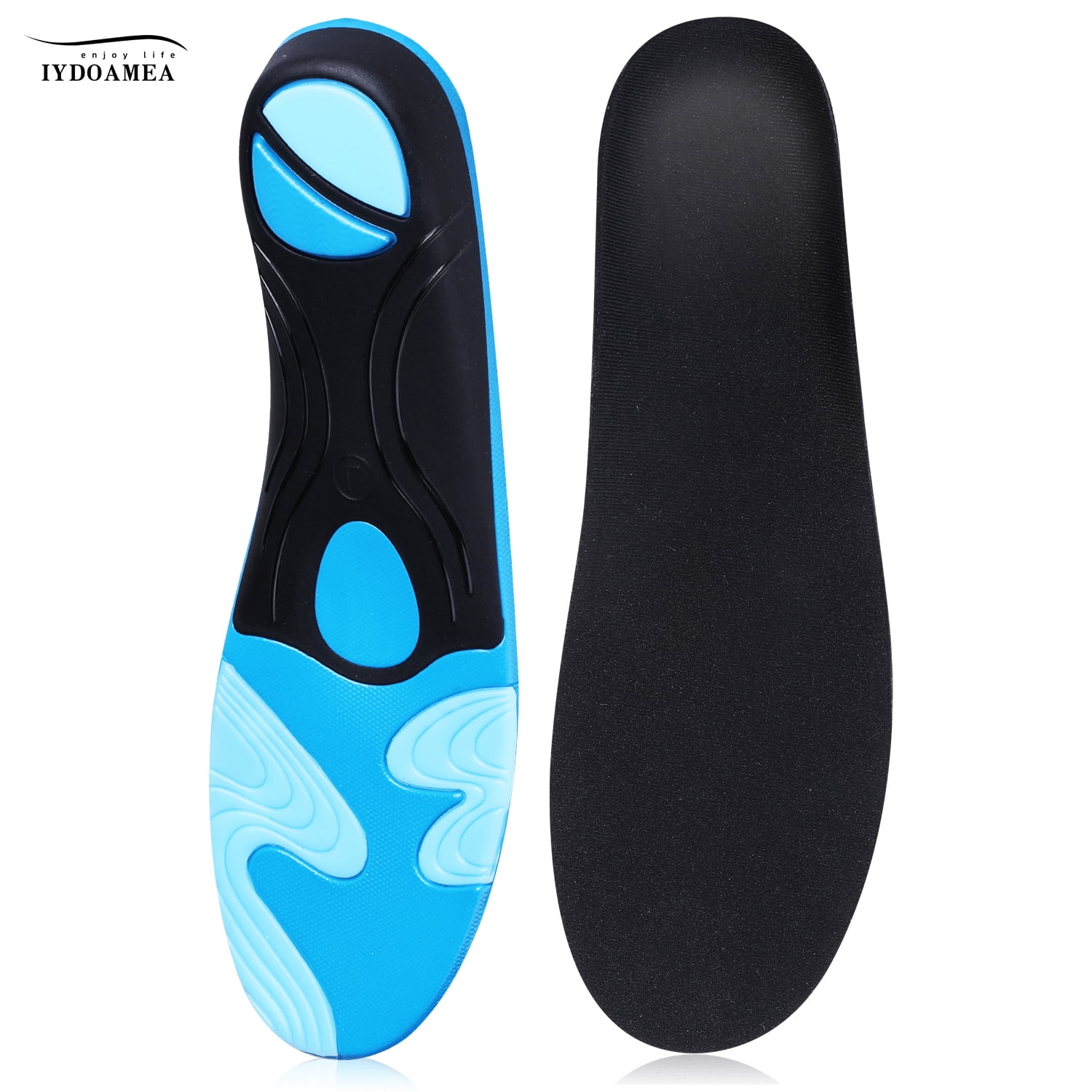 IYDoaMea 220+ lbs Arch Support Insoles for Plantar Fasciitis Relief, Orthotic Insoles for Flat Feet, Heel Pain, Over Pronation, Foot Pain. High Arch Support Insoles Men Women, Comfort