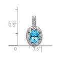 thumbnail image 4 of Sterling Silver Rhodium-plated Diam. & Blue Topaz Pendant QBPD10DEC, 4 of 4