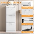 thumbnail image 2 of Firstsky Metal File Cabinet with Lock, 3-Drawer,White, 39.92"H x 15"W x 17.8"D, Assembly Required, 2 of 6