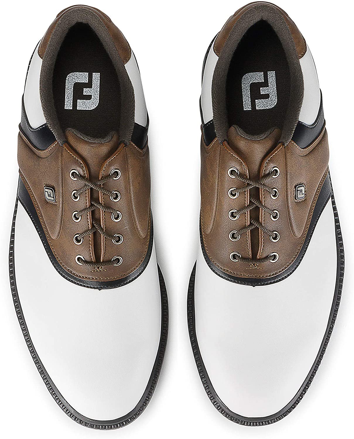 FootJoy FJ Originals Golf Shoes (White/Brown, 10) - image 3 of 7