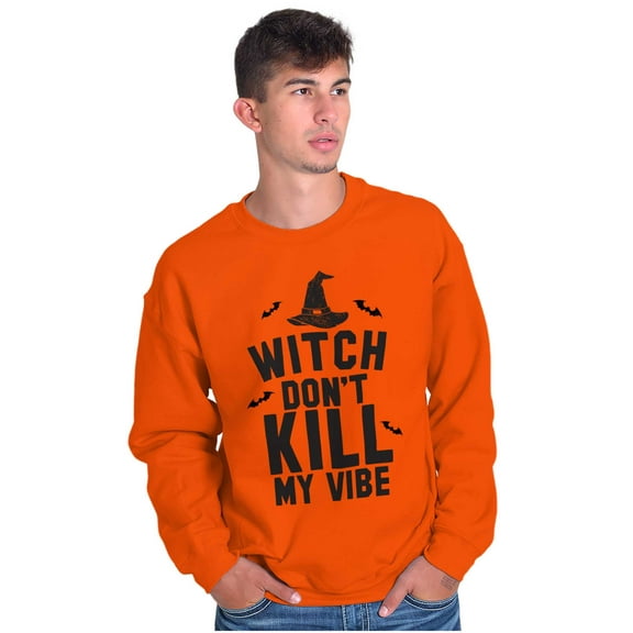 Halloween Witch Don't Kill My Vibe Unisex Plus Fleece Graphic Sweatshirt Brisco Brands 4X