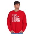 thumbnail image 5 of Eat Sleep Rescue Repeat Firefighter Unisex Plus Size Sweatshirt Brisco Brands 4X, 5 of 6