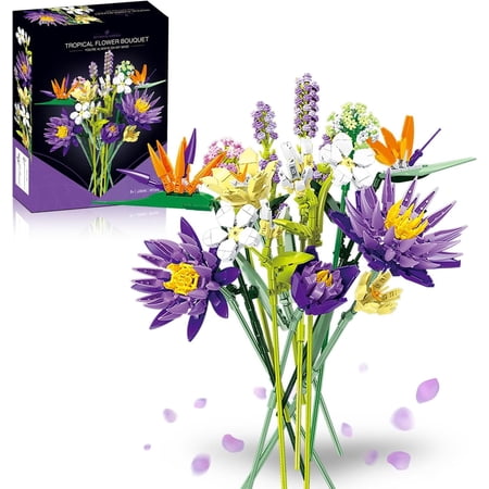 Flower Bouquet Building Sets for Adult, Home Decor Gifts for Mother’s Day, Valentine's Day, Botanical Collection with Fancy Box,Gift for 8 9 10 11 12 Boy Girl or Adult to Decor Collect 891 PCS