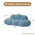 thumbnail image 3 of Sdorens Cloud Sofa Oversized Curved Couch,Lazy Sofa Round Floor Sofas,Cloud Memory Foam Couches for Living Room,Apartment,Small Spaces(No Assembly,Blue), 3 of 13