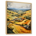 thumbnail image 2 of Designart "Yellow And Green Pastoral Bold horizon II" Countryside Floater Framed Wall Art Living Room, 2 of 7