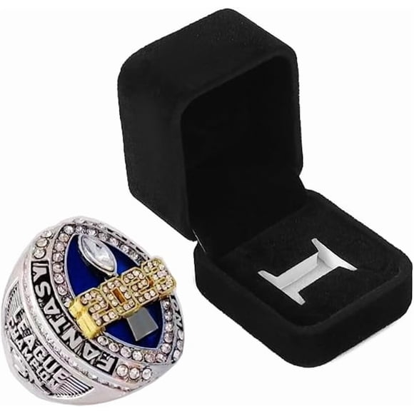 2023 Fantasy Football Championship Ring Trophy Award Prize Sport MVP Winner FFL League Champion Ring With Box