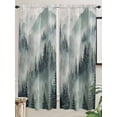 thumbnail image 5 of Green Mountain Living Room Curtains 2 Panel, Misty Forest Nature Woodland Pine Tree Landscape Cafe Window Treatment, Extra Long Farmhouse Bedroom Bathroom Kitchen Curtains Drapes 104"x72", 5 of 6