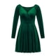 thumbnail image 5 of Vestidos Para Mujer Vestidos de Otoño Cuello en V Color Sólido Manga Larga Terciopelo Dorado Cintura Alta Vestido Formal Odeerbi  ODB132299, 5 of 6