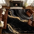 thumbnail image 2 of Bleum Cade 8'x10' Area Rugs for Living Room, Washable Rugs Modern Rugs for Bedroom Dinning Room,Marble Abstract Rug Ultra Soft Non Slip Durable Large Carpet Home Decor, Black Gold, 2 of 10