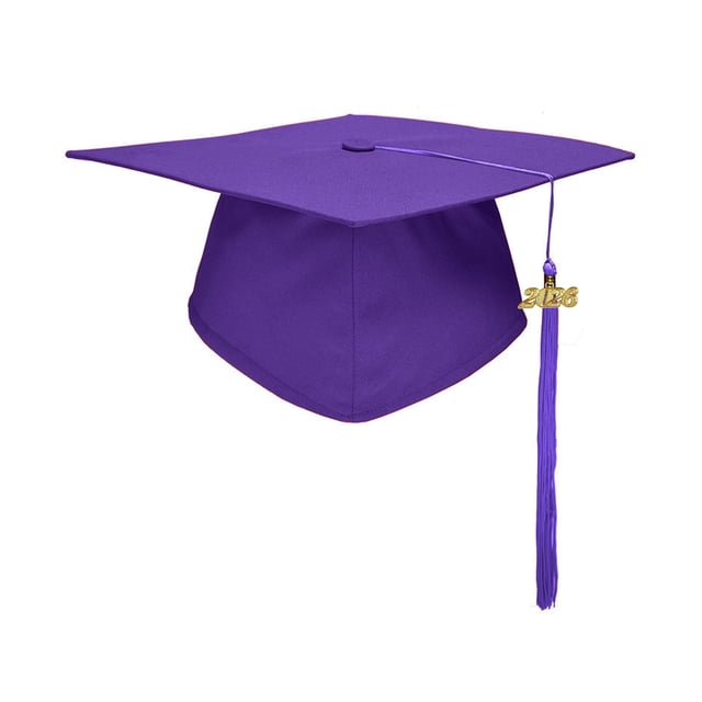 Hioecau Graduation Cap with Tassels Elastic Closure Adjustable Fit Sturdy Board Ceremony Party Bachelor Hat Celebration Decor